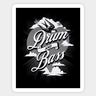 DRUM AND BASS - Heart of the Bass Vintage (grey) Magnet